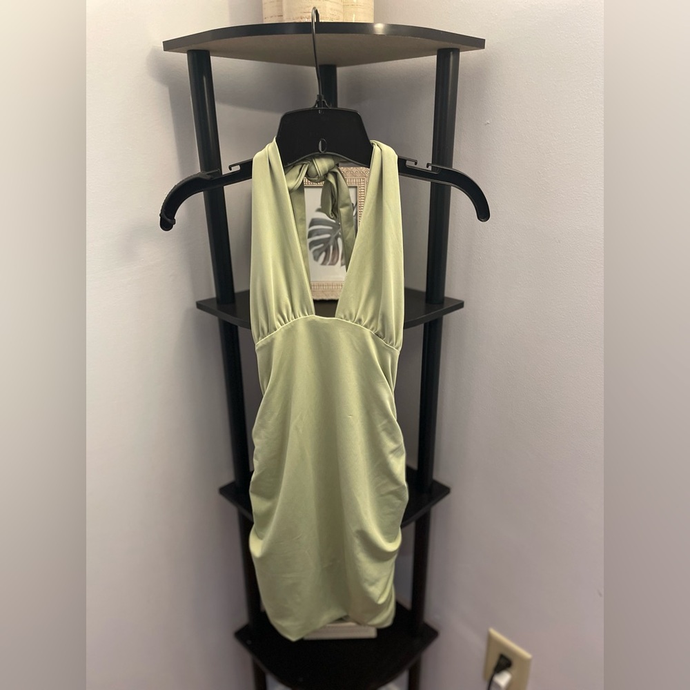 Green Halter Dress